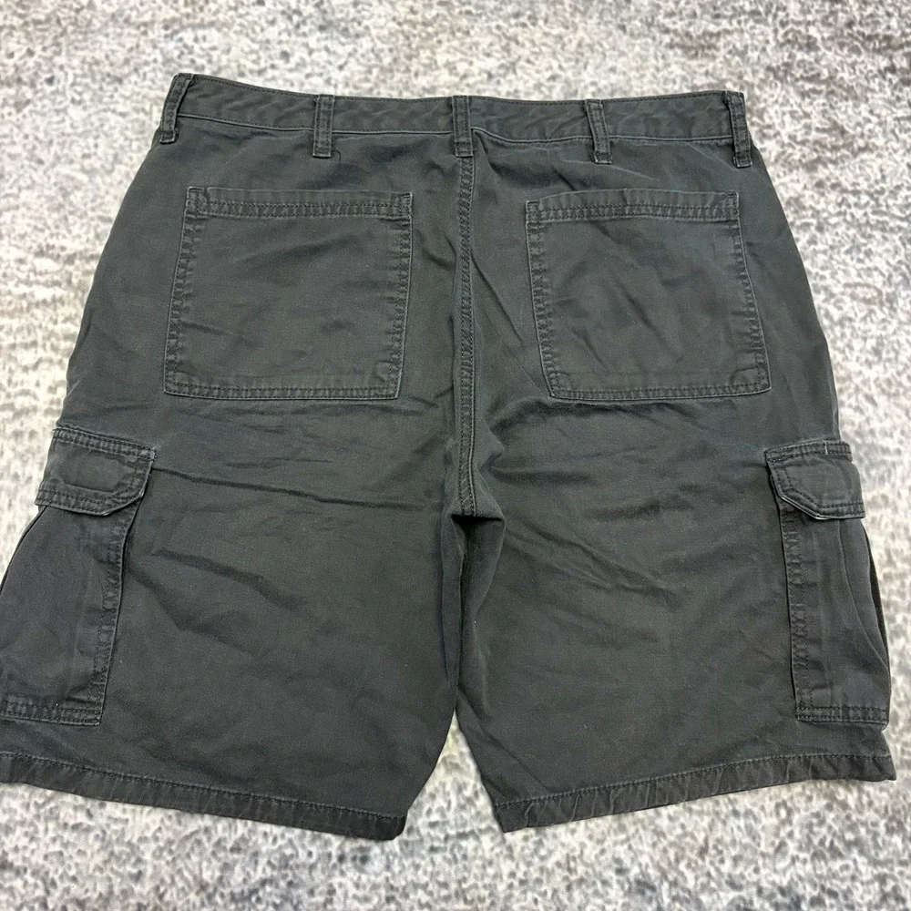 Wrangler Cargo Shorts Mens‎ 34 Black Outdoors Hiking Utility Skater Y2K